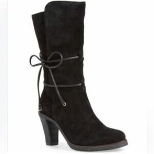 Johnston & Murphy Jeanie Wrap Bootie Black Suede
